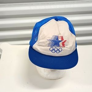 Vintage 1984 L.A. Olympic Committee Trucker Snapback Cap Hat
